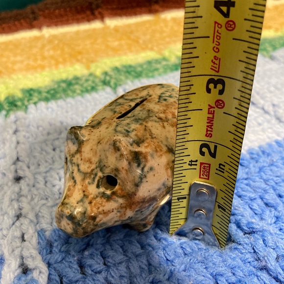 Vintage Piggy Bank Pig Knick Knack Small Pottery Handmade Crafty - Picture 14 of 16